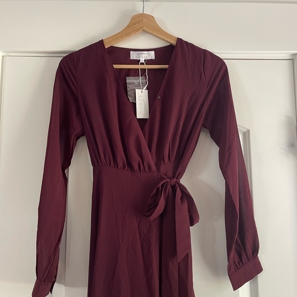 Arbor Wrap Maxi Dress Merlot - XS - Picture 3 of 8